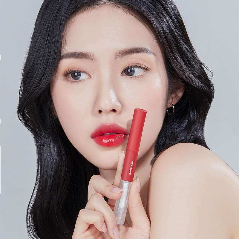 MERYTHOD Reel-Tattoo Dual Lip Glow Tint Gloss, Lip Tint and Lip Gloss Together